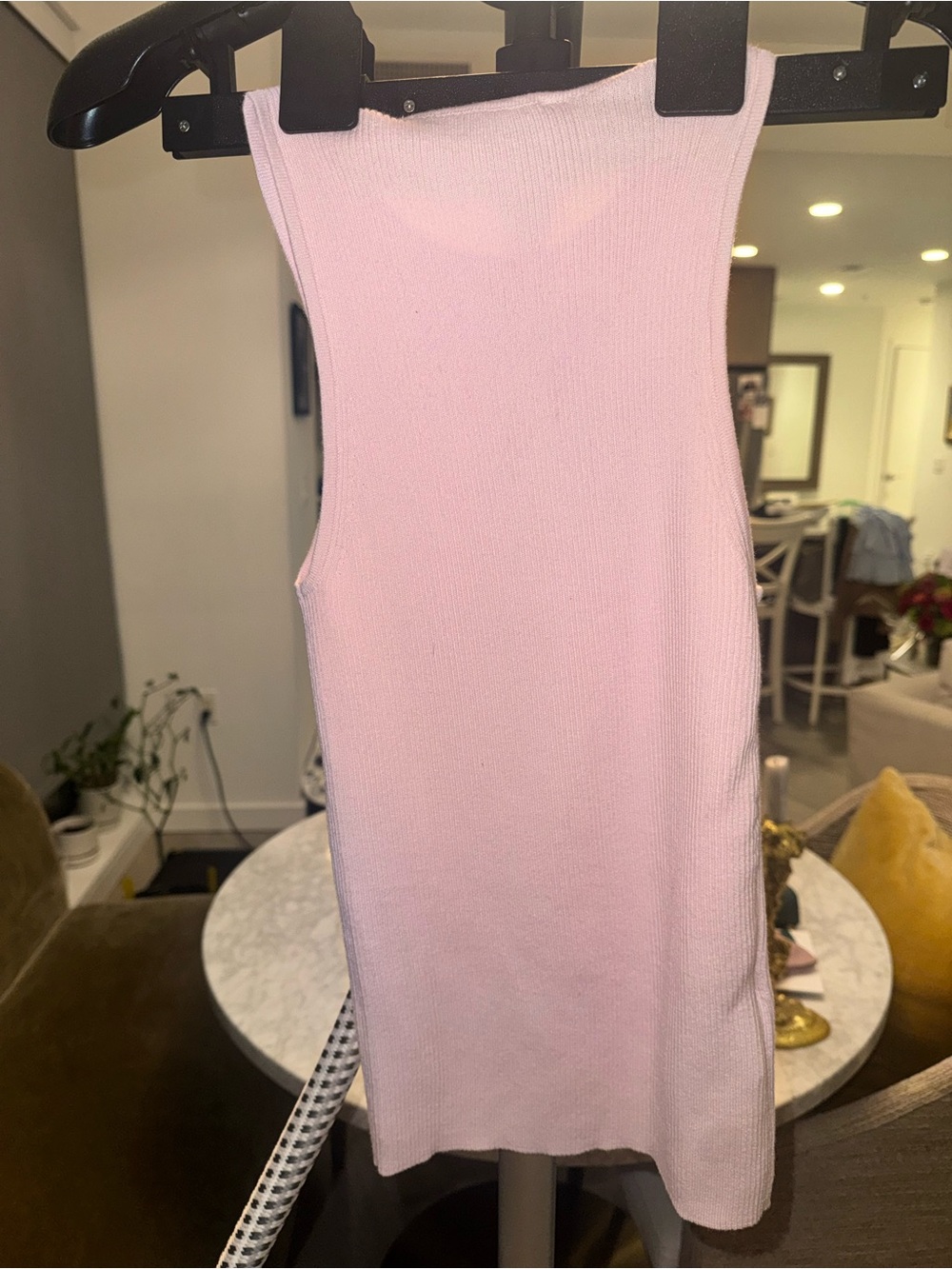 Mango Ribbed Tank Top - Pale Pink - Picture 6 of 8